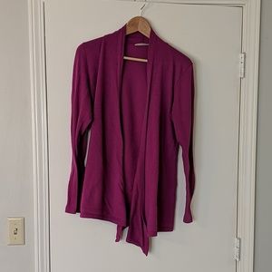 Magenta draped cardigan